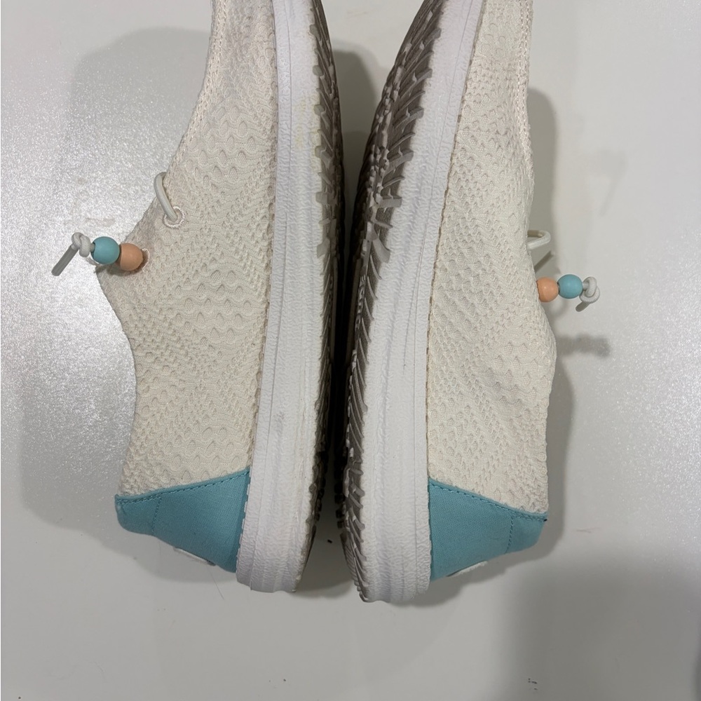 Hey Dude Women's White Flats with Bead Accents - Picture 3 of 4